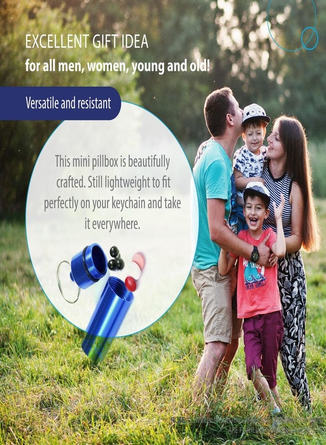 Deke Home - Waterproof Aluminum Pill Box Keychain, Mini Travel Pill Holder Case, Portable Medicine & Vitamin Organizer, Food Grade, Airtight Dispenser, Pocket Container for Daily Use - Image 5